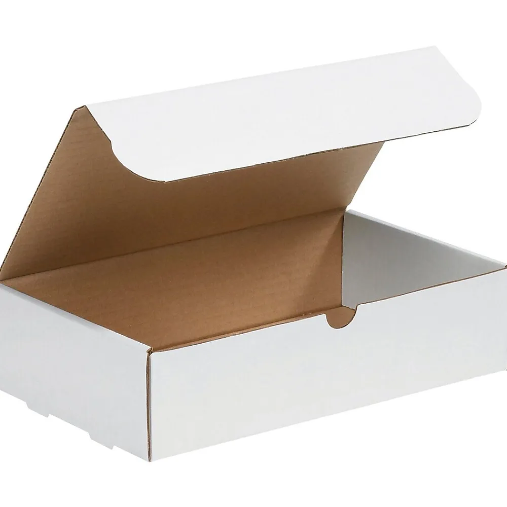 Discount Partners Brand White Corrugated Mailers, 11" x 6-1/2" x 2-3/4", 50/Bundle