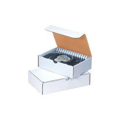 Sale SI Products White Literature Mailers 9" x 9" x 3", 50/Bundle