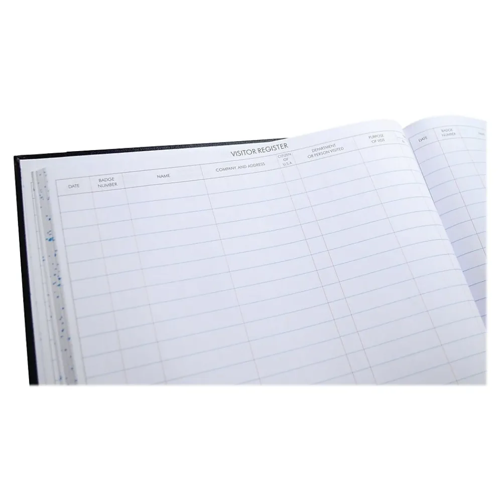 Accounting & Record Journals*Wilson Jones Visitor Book, 10 Columns, 12.25" x 9.5", Black, 208 Sheets/Book (S491)