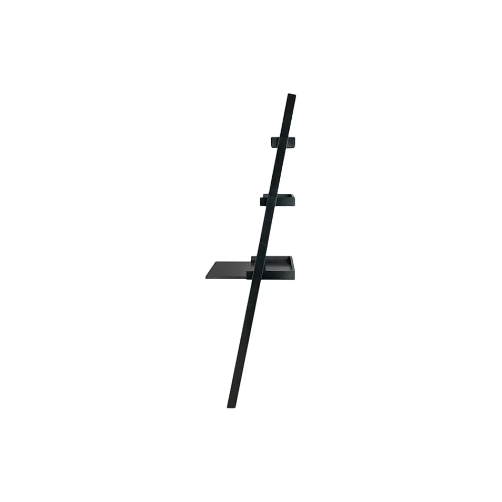 Bookcases*Winsome Bellamy 3-Shelf 69"H Leaning Bookcase, Black (29323)