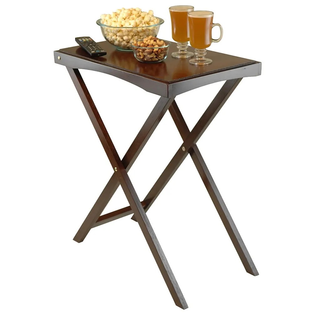 Folding Tables*Winsome Folding Butler Tray Table, Antique Walnut (94422)