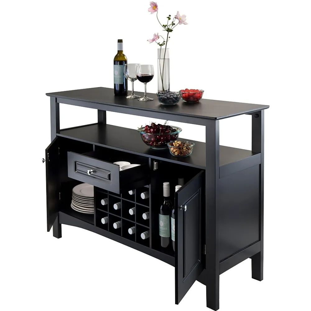 Storage Cabinets*Winsome ® Jasper 32.13" Wood Storage Buffet, Black