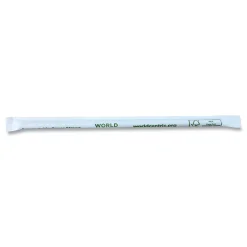 World Centric Sustainable Kraft Paper Straws, Wrapped, 8", Natural, 6,000/Carton