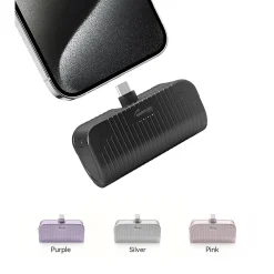 USB-C Power Bank, 5000 mAh, Purple (WED02)<Worryfree Gadgets Clearance