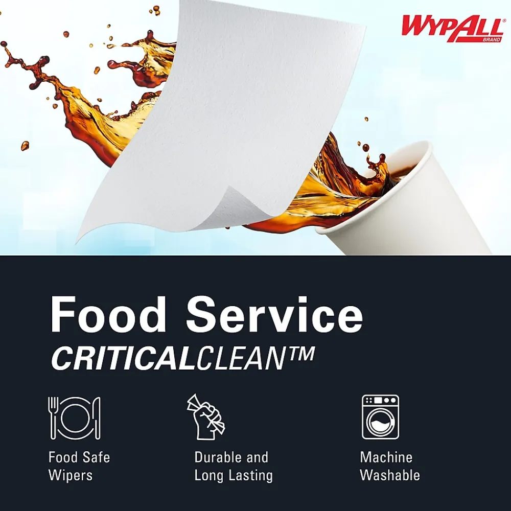 CriticalClean Foodservice Cloths, 12.5" x 23.5", White, 200 Sheets/Box (06053)<WypAll Online