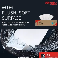 GeneralClean L30 Durable Fibers Cleaning Wipers, 9.8