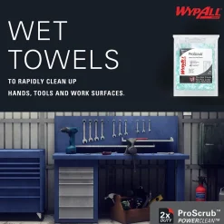 PowerClean ProScrub Fabric Cleaning Wipers, 9.5