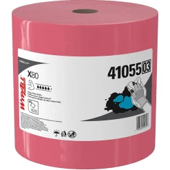 PowerClean X80 Cloth Cleaning Wipers, 16.8" x 12.5", Red, 475 Sheets/Roll (41055)<WypAll Sale