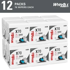 PowerClean X70 Fabric Cleaning Towels, 12, White, 12/Carton (4120050)<WypAll