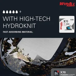 PowerClean X70 Fabric Cleaning Towels, 12, White, 12/Carton (4120050)<WypAll