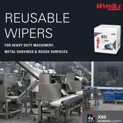 PowerClean X80 Nylon Cleaning Wipers, 12