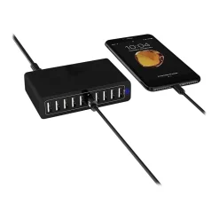 USB Charging Kit/Bundle for Phone/Tablet/GPS, Black (4XPOWER10USB)<4XEM Hot