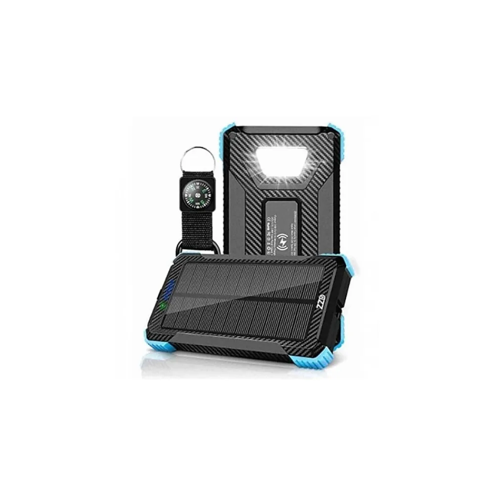 USB Wireless Charger for Most Smartphones, 20000mAh, Blue (4XSOLARPWRBL)<4XEM Best