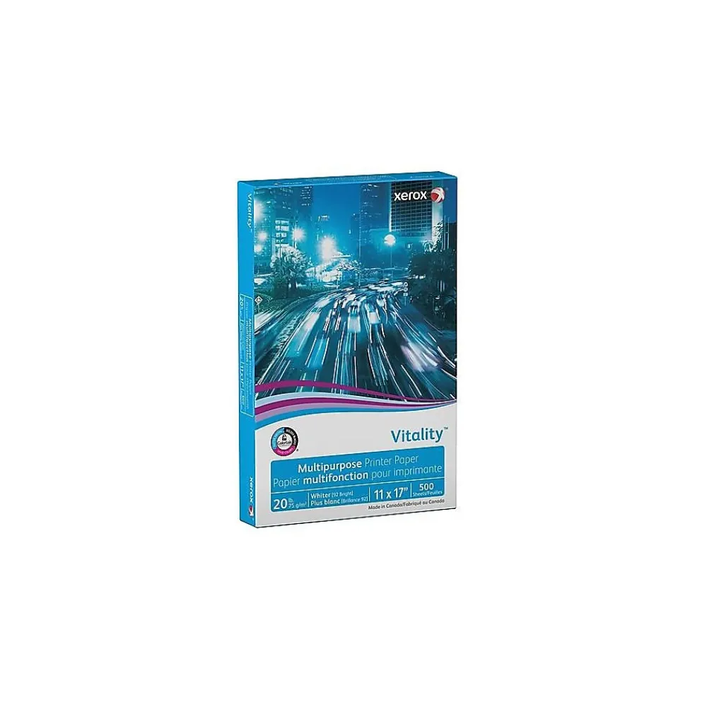 Multipurpose Paper*Xerox Vitality 11" x 17" Multipurpose Paper, 20 lbs., 92 Brightness, 500 Sheets/Ream (3R3761)