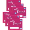 Composition Notebooks|Zaner-Bloser My Writing Journal Composition Notebooks, 8" x 10.5", Primary Ruled, 50 Sheets, Pink, 6/Bundle (ELP0601-6)