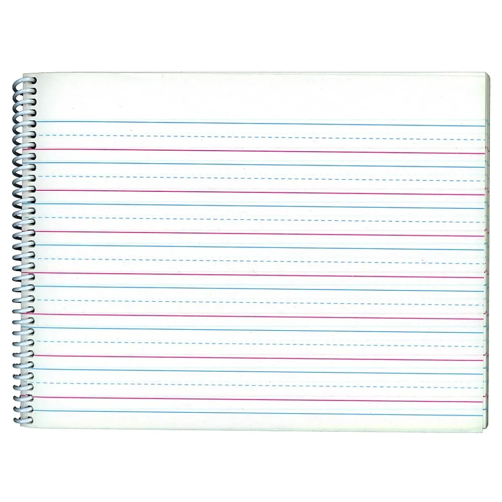 Composition Notebooks|Zaner-Bloser My Writing Journal Composition Notebooks, 8" x 10.5", Primary Ruled, 50 Sheets, Pink, 6/Bundle (ELP0601-6)