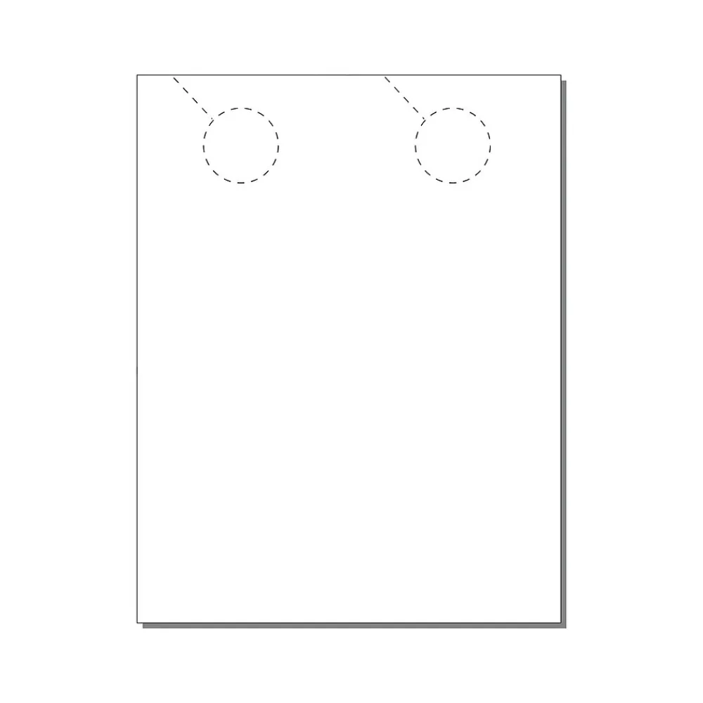 Business Cards*Zapco 2-Up Door Hanger, 8.5" x 11", Vellum Bristol White, 250/Pack (204-250FWH42)